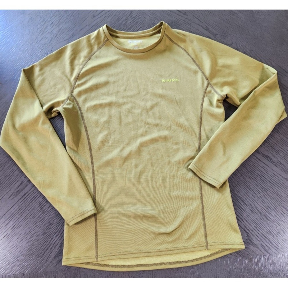 Simms Long Sleeve Crew Neck Base Layer Shirt Men's Size M